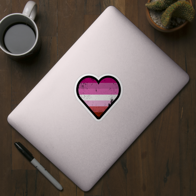 Lesbian Pride Heart Flag by BrightGift